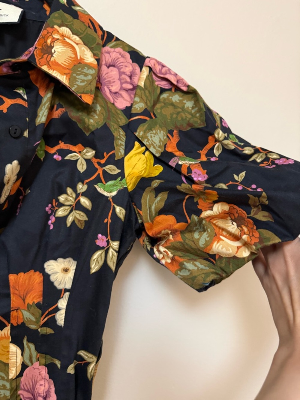 Tuckernuck Baroque Floral Delaney Short Puff Sleeve Maxi Dress - Picture 7 of 14